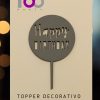 Topper Feliz Cumpleaños 06 Plateado