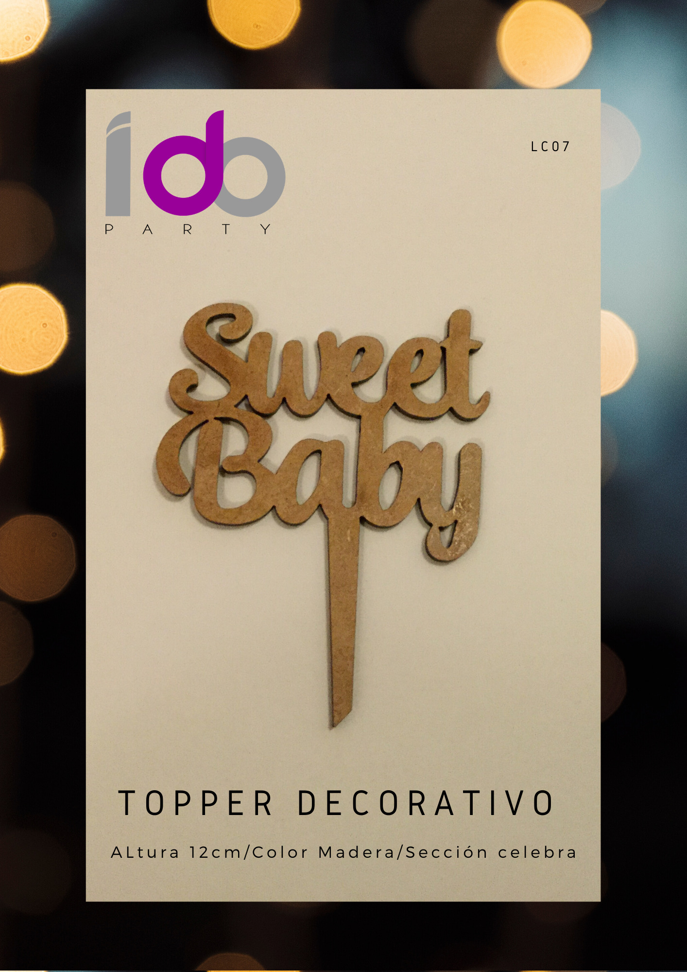 Topper Sweet Baby Celebra 07 Madera