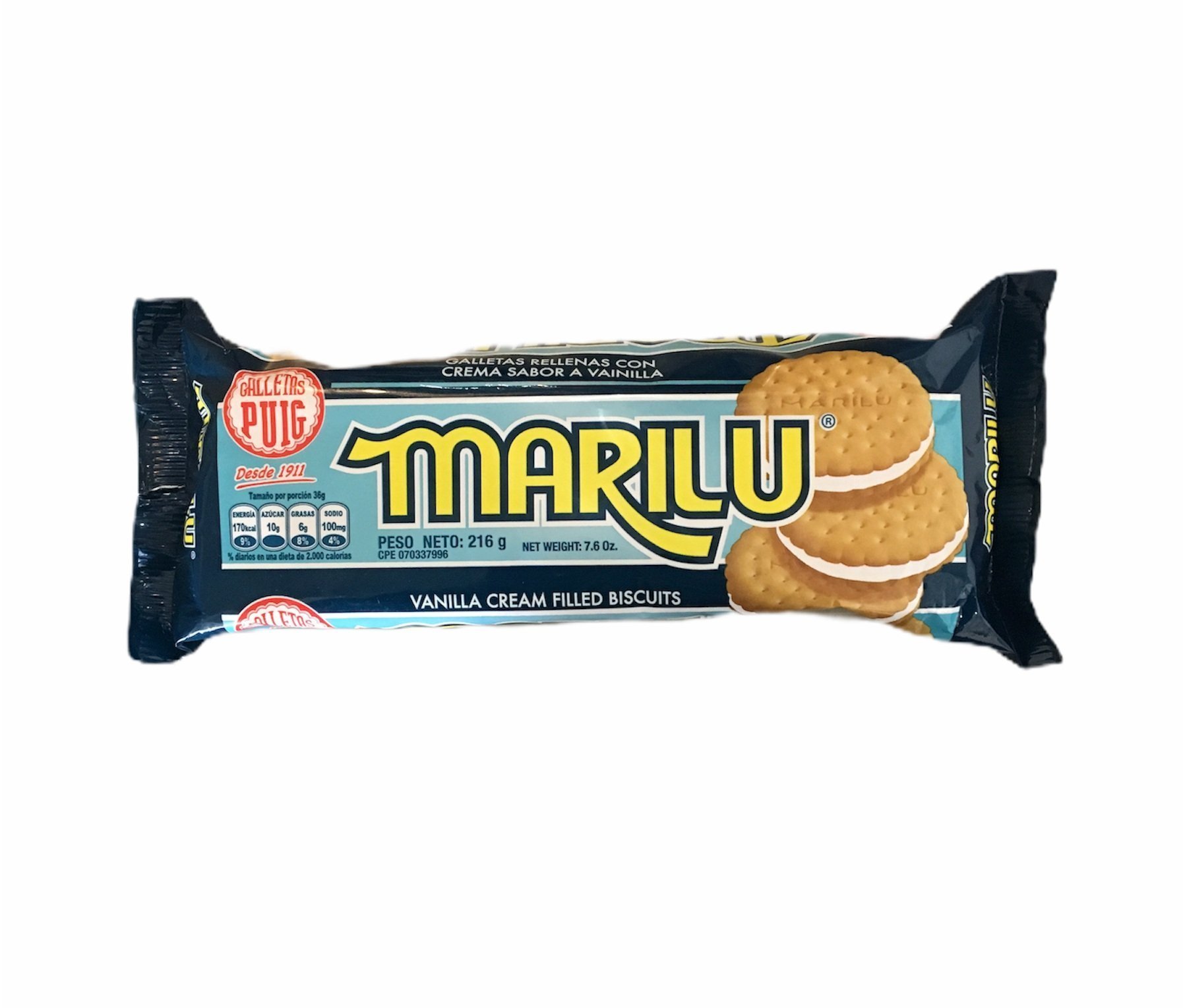 Galletas Marilu Vainilla Tubular 216gr